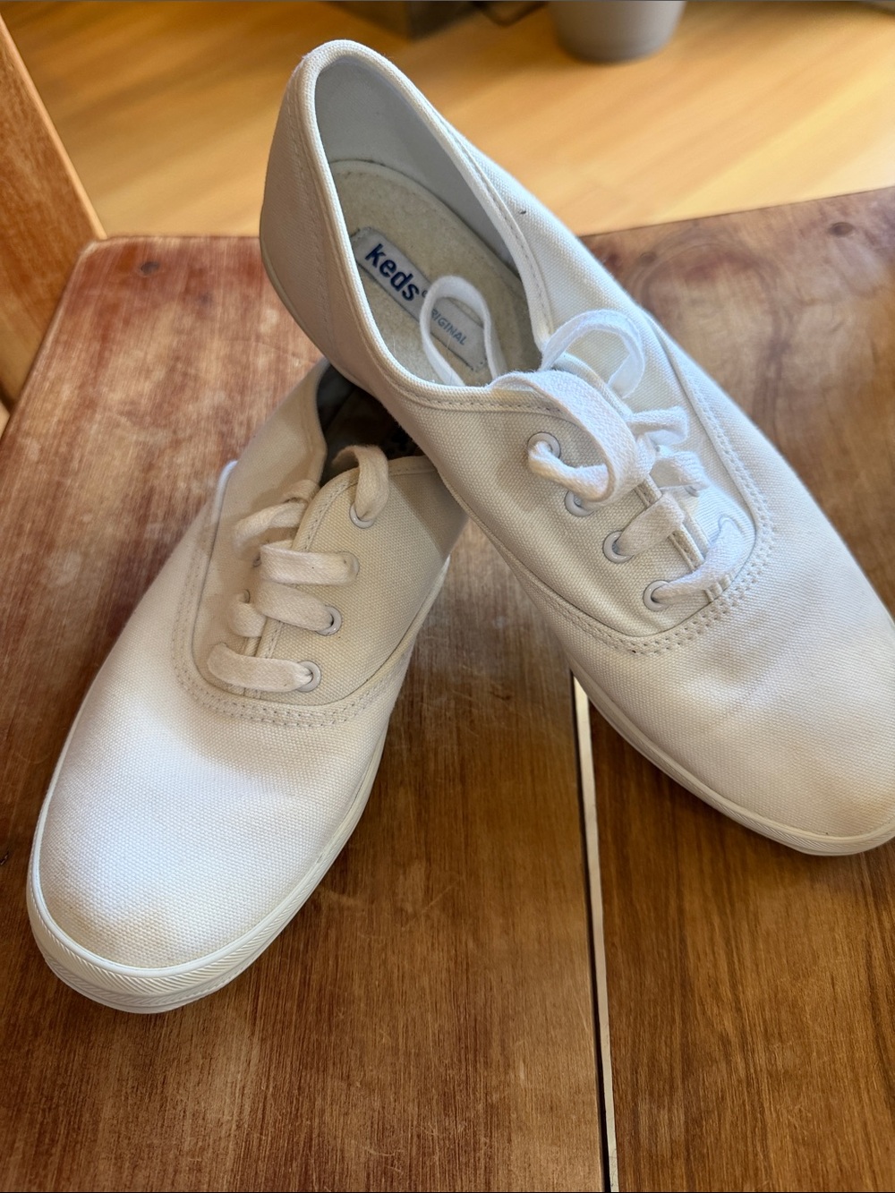 Keds Women's White Canvas Low-Top Sneakers